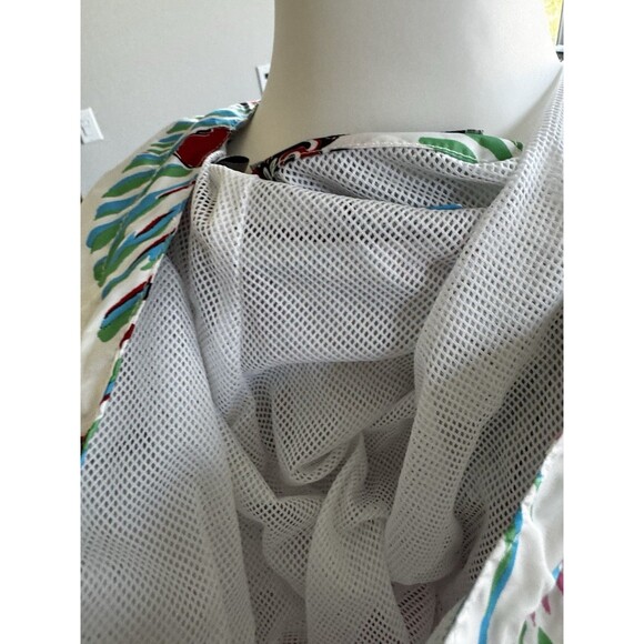 Levi’s Women Floral Windbreaker Rain Pullover L VSCO Preppy Gorpcore 90’s Retro - Picture 12 of 13